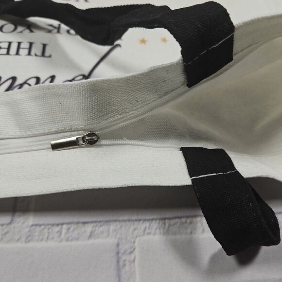 large size tote inspirational gift quote bag. matching mini bag canvas tote bag - Picture 7 of 7